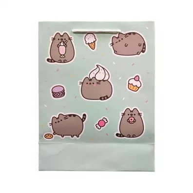 Pusheen Torba papierowa na prezenty średnia 33x26x12cm