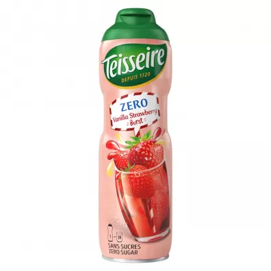 Teisseire Syrop KIDS Wanilia i Truskawka ZERO 600 ml