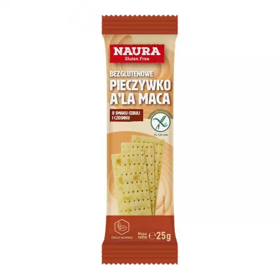 Naura Pieczywko chrupkie z tapioką cebulowo-czosnkowe bez glutenu 25 g