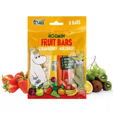 Moomin Batoniki owocowe, Mix Truskawka/Wieloowocowe 8 x 15 g