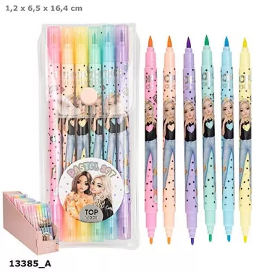 Flamastry Top Model pastelowe 6 kolorów 13385A