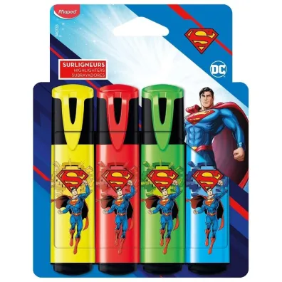 Zakreślacz Superman Fluo 4szt MAPED