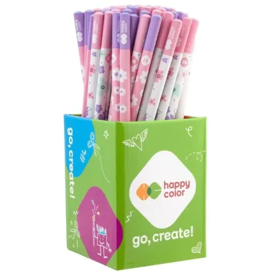 Happy Color Ołówek trójkątny 2B Pearl flower (24szt)