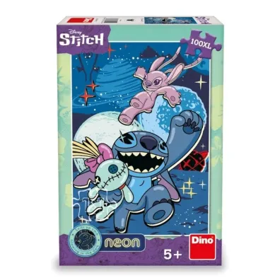 Puzzle neonowe 100 Lilo i Stitch świecące kontury Dino Toys