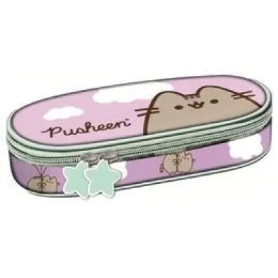 St. Majewski Piórnik saszetka z wewnętrzną klapką Pusheen viol