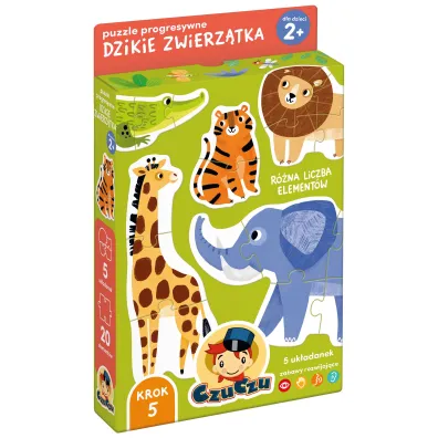 CzuCzu Puzzle progresywne. Dzikie zwierzątka