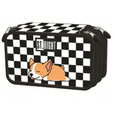 St. Majewski Piórnik potrójny z wyposażeniem PC5 Sleepy Corgi