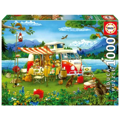Puzzle 1000 Wakacje z kamperem Educa