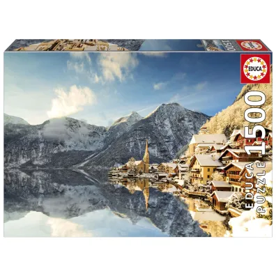 Puzzle 1500 Hallstatt zimą Austria Educa