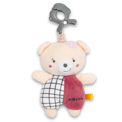 Zawieszka z pozytywką Miś różowy Baby Mix