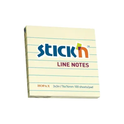 Stickn Notes samoprzylepny 76x76mm 100K żółty pastel