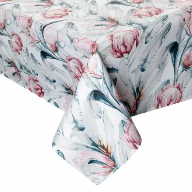 Eurofirany B.b. Choczyńscy Sp.J. Obrus ogrodowy GARDEN/32G 140x220 kwiaty