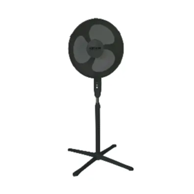 Volteno Wentylator podłogowy czarny 40cm podstawa krzyżak
