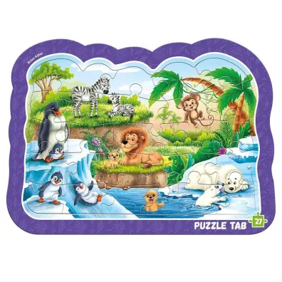 Puzzle ramkowe. Zwierzęta w zoo Roter Kafer