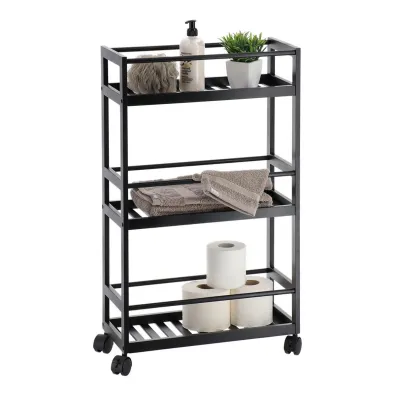 Tendance Regał łazienkowy Toyes czarny 3-poziomy