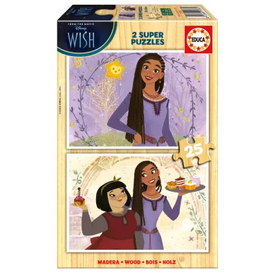 Puzzle drewniane 2x25 Życzenie Educa