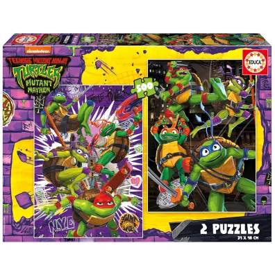 Puzzle 2x500 Wojownicze Żółwie Ninja Educa
