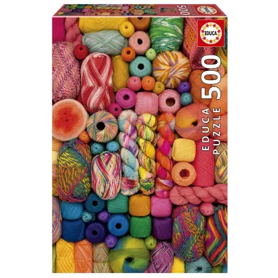 Puzzle 500 Kolorowa przędza Educa