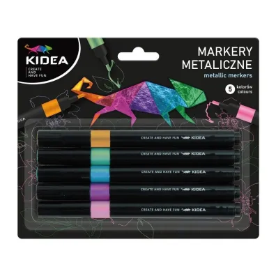 Derform Markery metaliczne 5 kolorów KIDEA