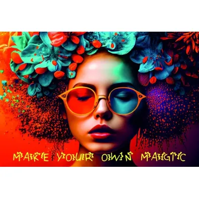 Mata mała dwustronna z nadrukiem color mind