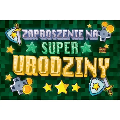 Zaproszenie Urodziny Zay Mini (10szt)