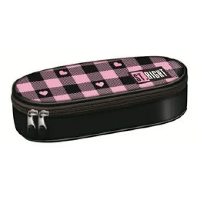 St. Majewski Piórnik saszetka z wewnętrzną klapką Pink Checker
