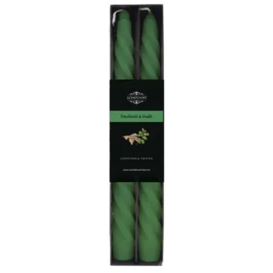Świeca stołowa zakręcona Jasmine & Patchouli 2 szt.