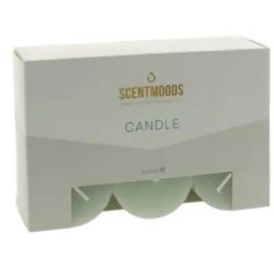 Rustykalna świeca w kolorze Green 5x5cm 6 szt.