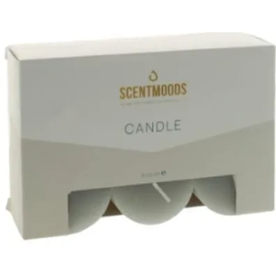 Rustykalna świeca w kolorze Grey 5x5cm 6 szt.