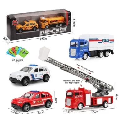 Auto metalowe z kartami 2szt MIX Merkpol
