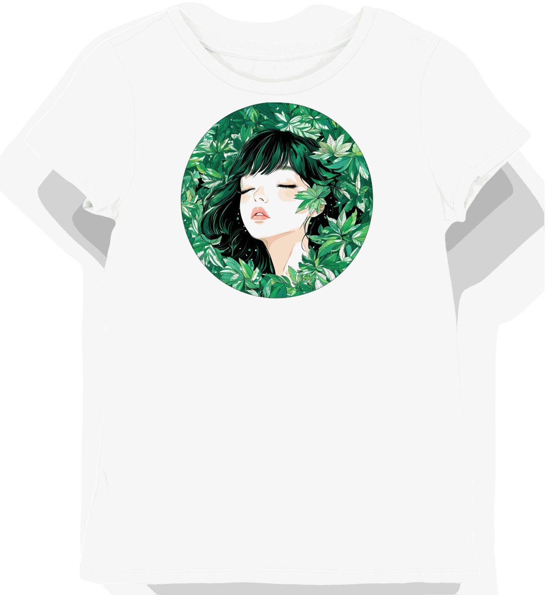 Koszulka damska biała z motywem liścia Mori XXL