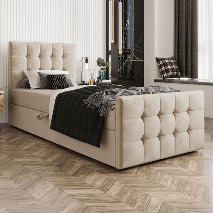 Łóżko kontynentalne z pojemnikiem VOX 80x200 Kolor do wyboru