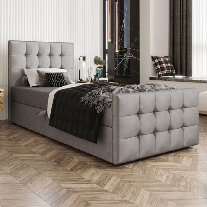 Łóżko kontynentalne z pojemnikiem VOX 90x200 Kolor do wyboru