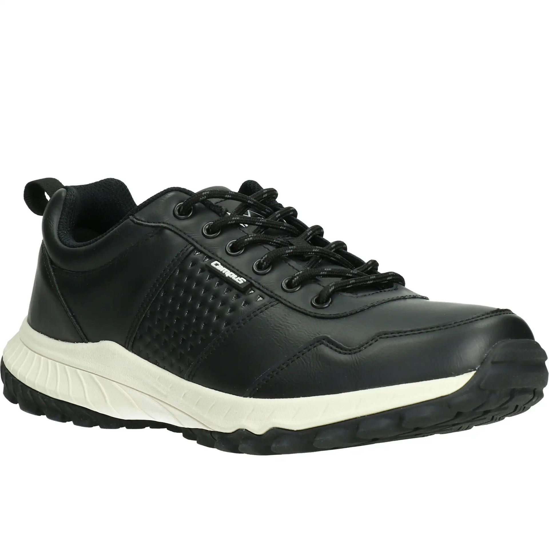 Buty miejskie męskie sneakersy z ekoskóry - MERO CAMPUS czarny Rozmiar: 45