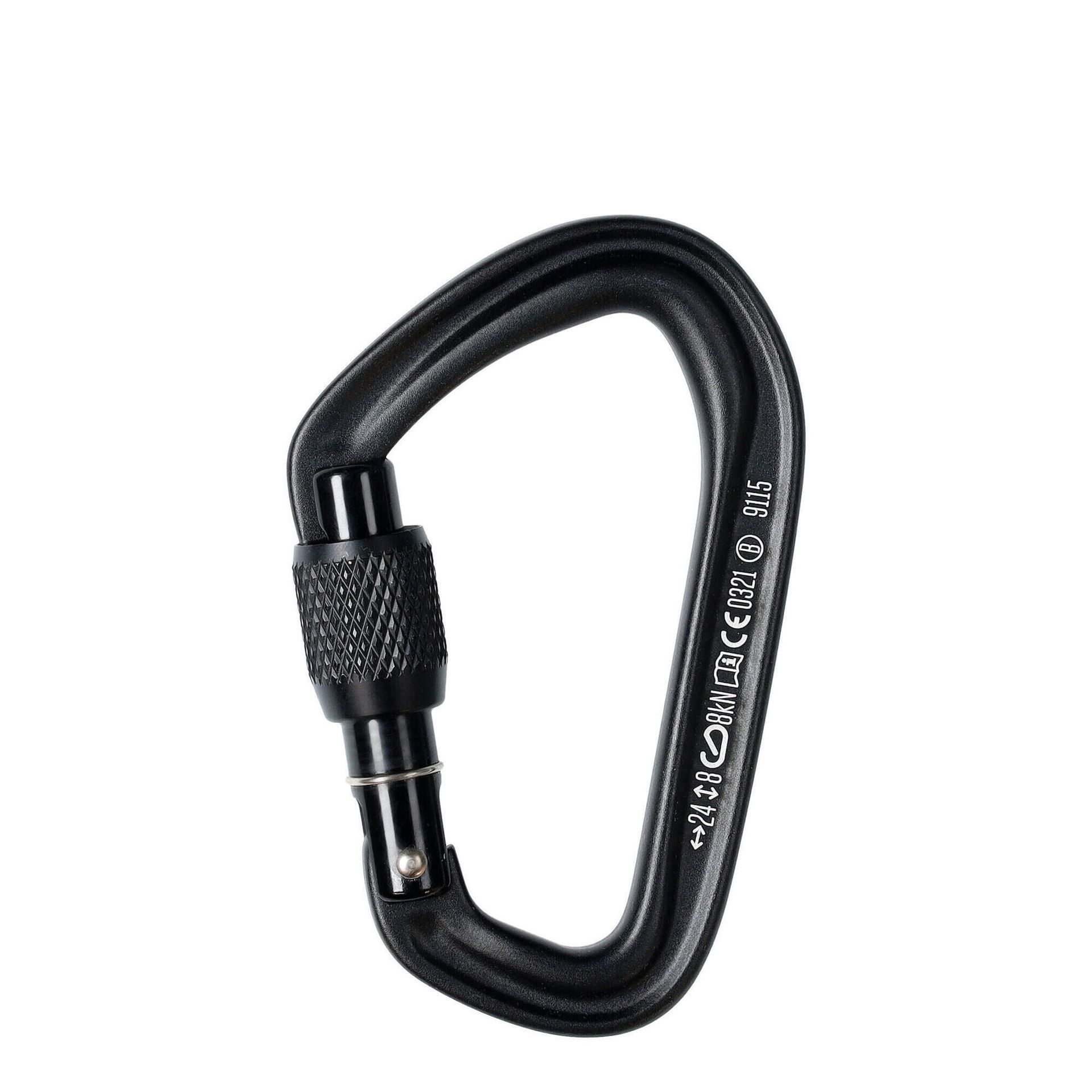Black Diamond Hotforge Screwgate Karabinek, black 2020 Karabinki zakręcane BD2101610002ALL1