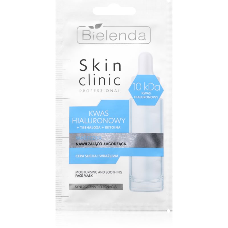 Bielenda - Skin Clinic Professional - Moisturising And Soothing Face Mask - Kwas hialuronowy - Nawilżająco-łagodząca maseczka - 8 g