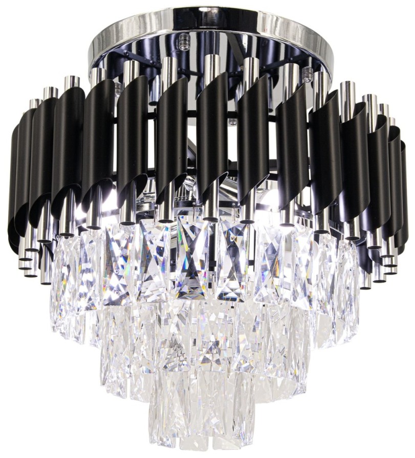 Dekoracyjna, kryształowa lampa sufitowa 6260/4B 8C BL z serii TOLEDO