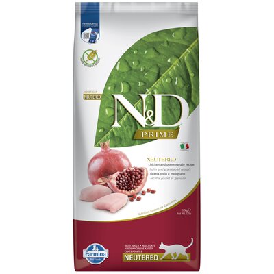 Karma dla kota FARMINA N&D Prime Cat Chicken & Pomegranate Neutered 10 kg