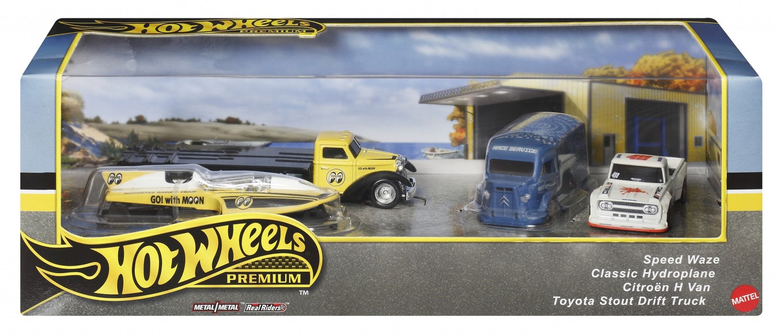 Hot Wheels, Premium, Real Riders, wielopak pojazdów, skala 1:64, HRT51