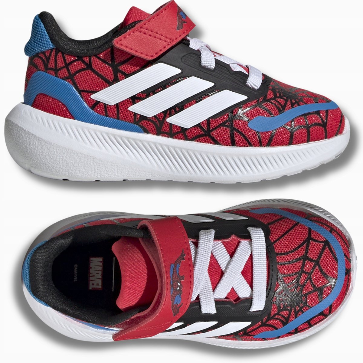 BUTY DZIECIĘCE SPORTOWE NA RZEPY ADIDAS X SPIDER-MAN DLA DZIECKA LEKKIE 25