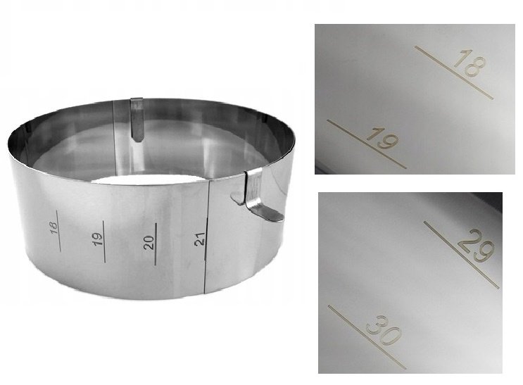 RANT OPASKA DO TORTU REGULOWANA TORTOWNICA FORMA PODZIAŁKA 18-30 H8cm