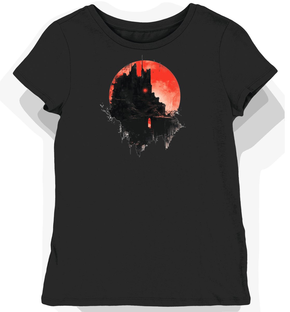 Koszulka damska czarna z nadrukiem ognia Dark Souls S