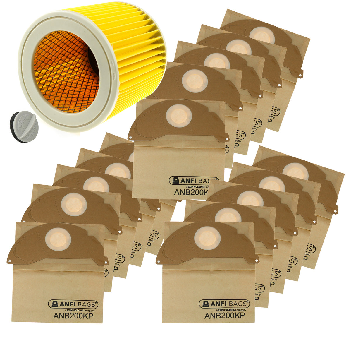 FILTR WORKI 15x DO KARCHER A 2004 2024 WD 2.200