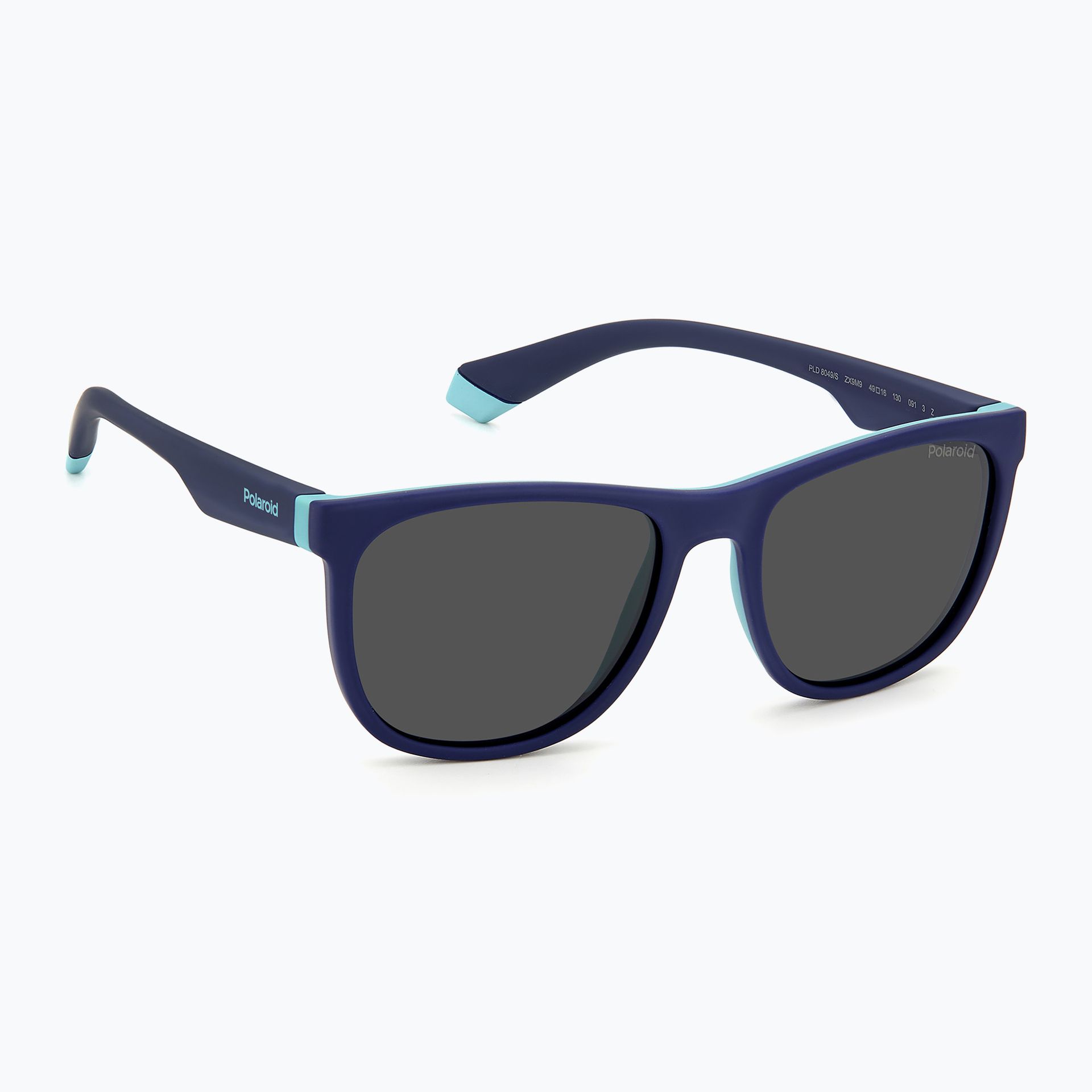 Okulary przeciwsłoneczne dziecięce Polaroid PLD 8049/S blue azure/grey polarized WYSYŁKA W 24H 30 DNI NA ZWROT