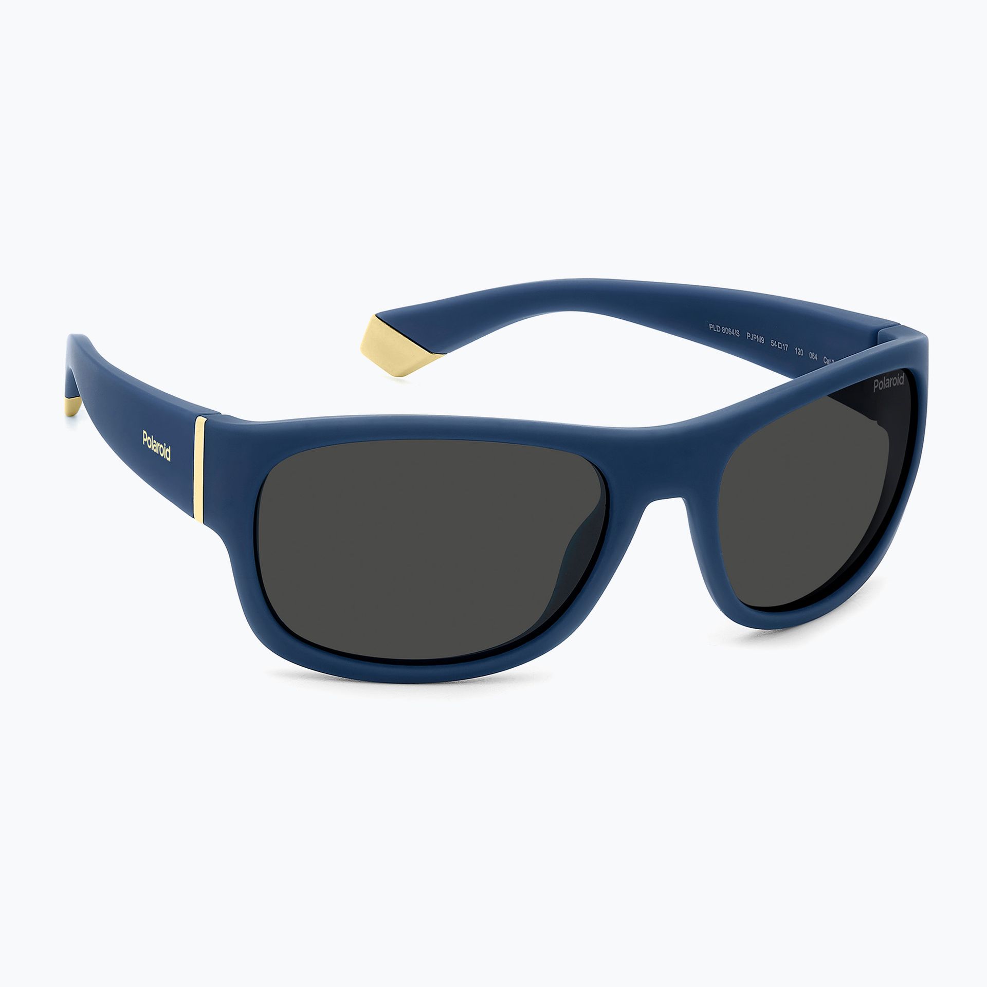 Okulary przeciwsłoneczne dziecięce Polaroid PLD 8064/S blue/grey polarized WYSYŁKA W 24H 30 DNI NA ZWROT