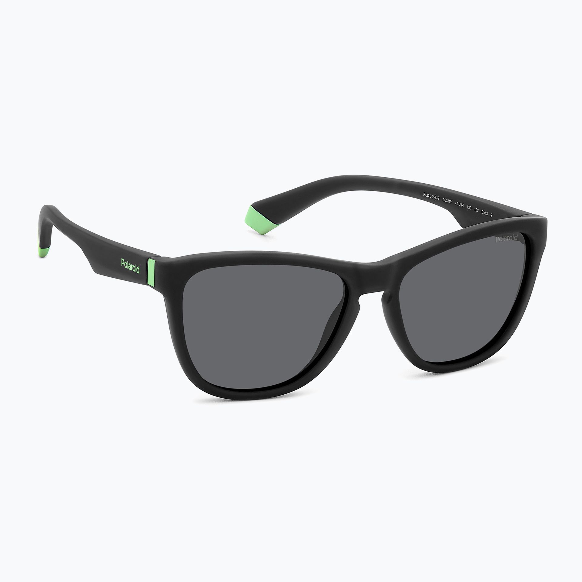 Okulary przeciwsłoneczne dziecięce Polaroid PLD 8056/S matte black/grey polarized WYSYŁKA W 24H 30 DNI NA ZWROT