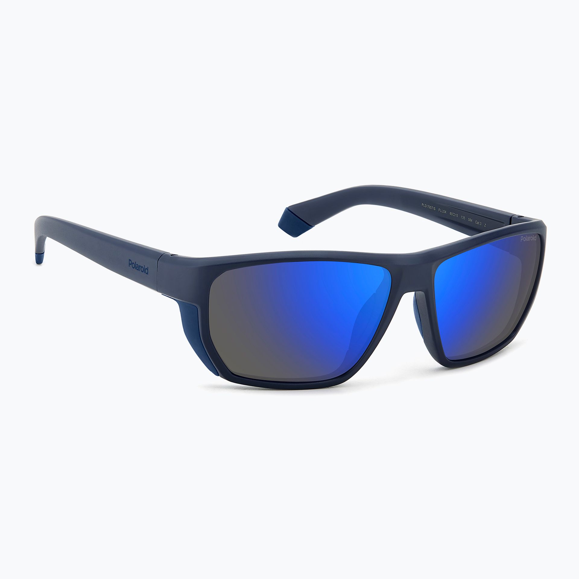 Okulary przeciwsłoneczne męskie Polaroid PLD 7057/S matte blue/blue mirror polarized WYSYŁKA W 24H 30 DNI NA ZWROT