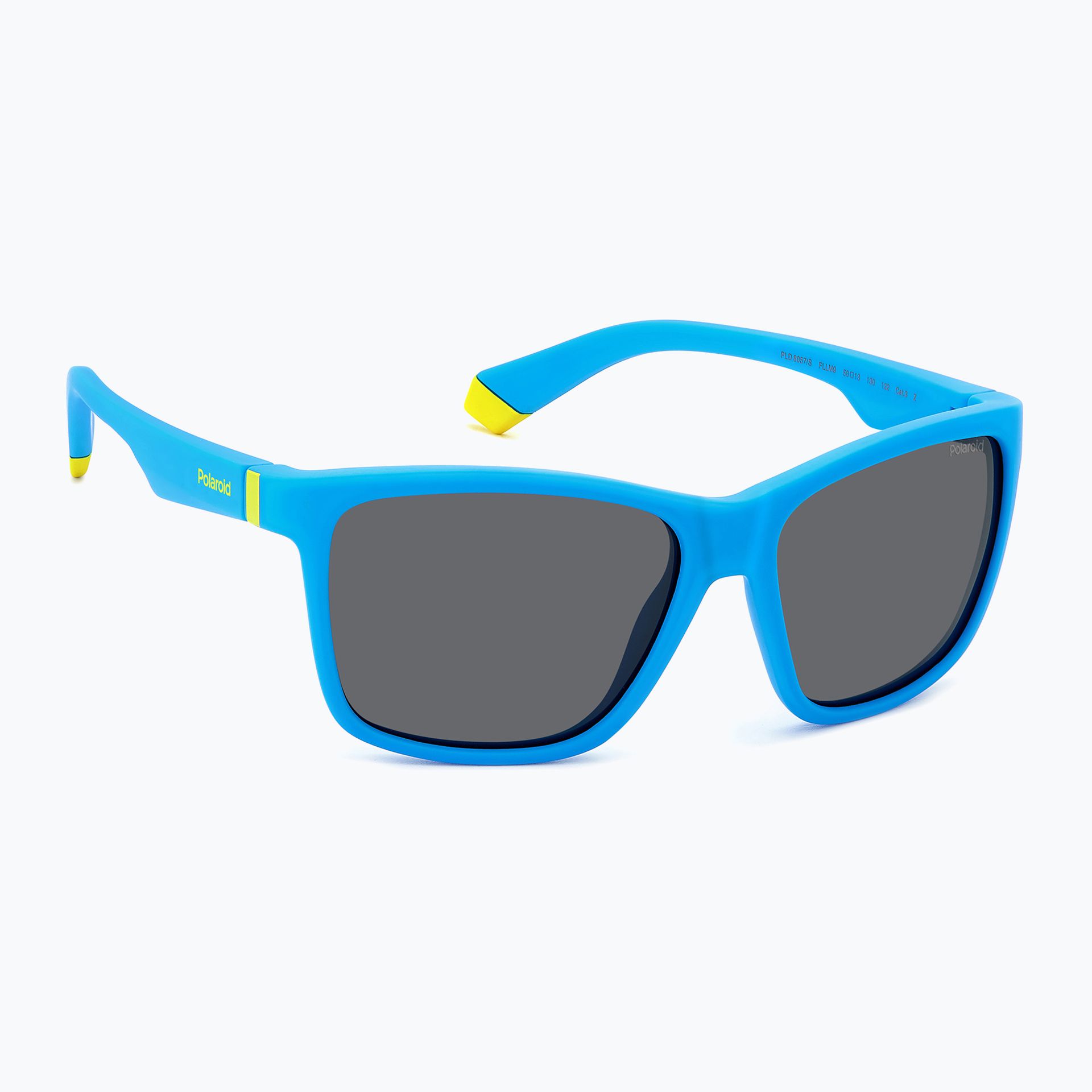 Okulary przeciwsłoneczne dziecięce Polaroid PLD 8057/S matte blue/grey polarized WYSYŁKA W 24H 30 DNI NA ZWROT