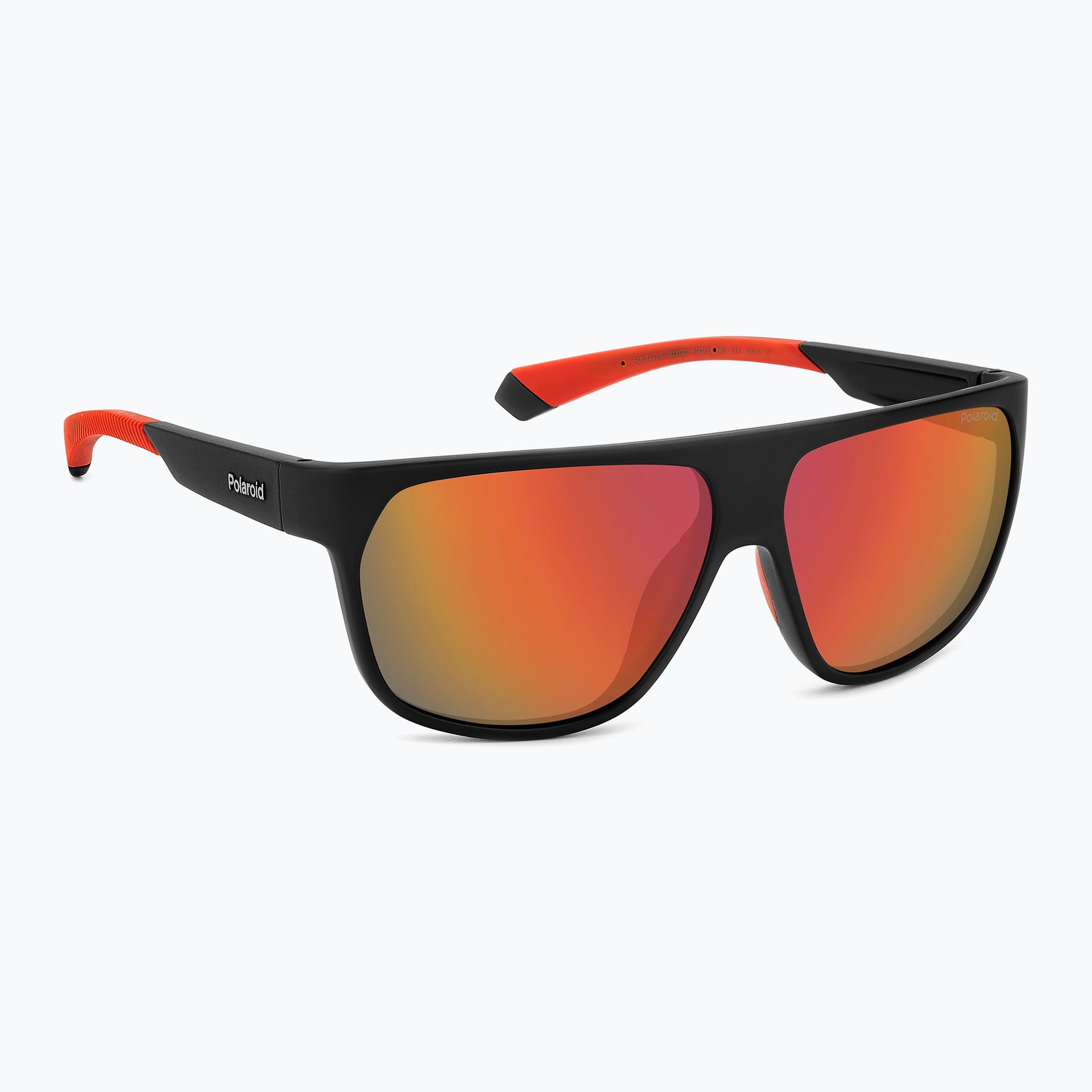 Okulary przeciwsłoneczne męskie Polaroid PLD 7053/S matte black red/red multilayer polarized WYSYŁKA W 24H 30 DNI NA ZWROT