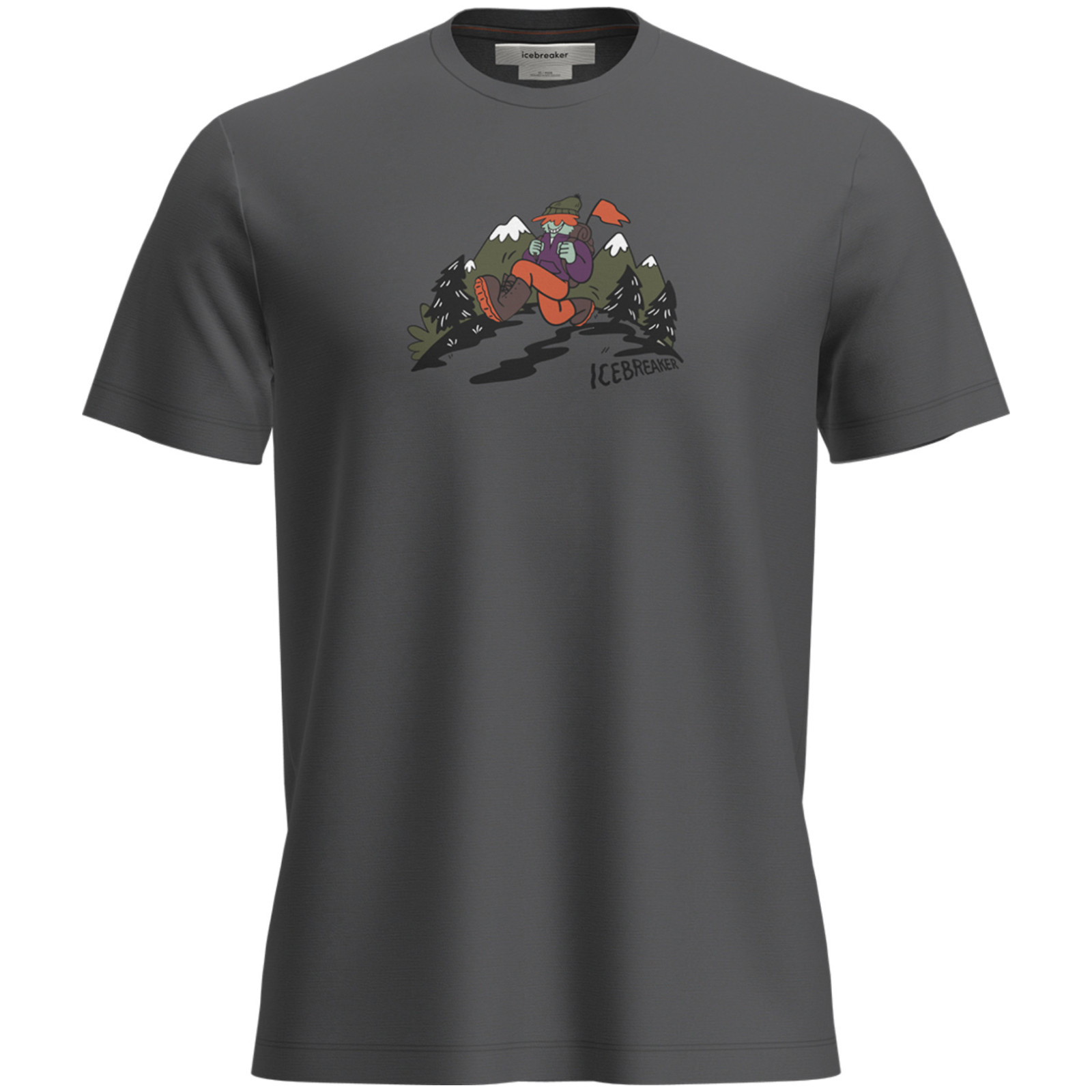 Męska koszulka Icebreaker M Mer 150 Tech Lite SS Tee Catch Me Outs Rozmiar: XL / Kolor: ciemnoszary